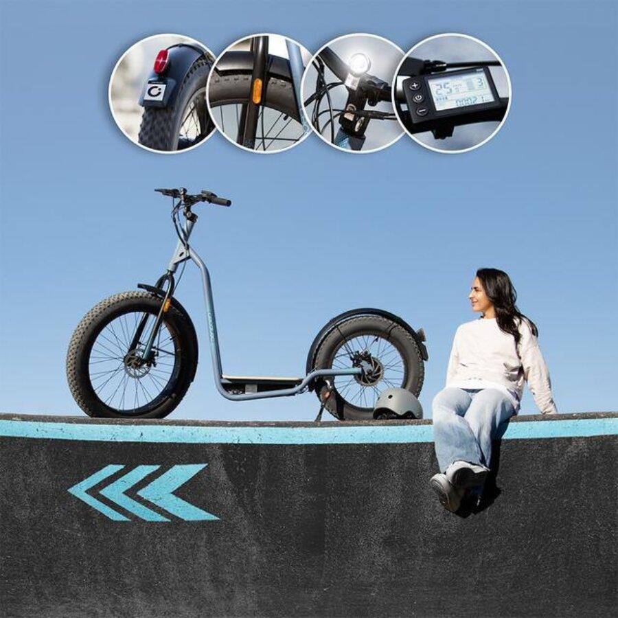 Escooter con motor de 1300 W (1000 W nominal) y autonomía de 60 km - THE G.O.A.T. GROUP