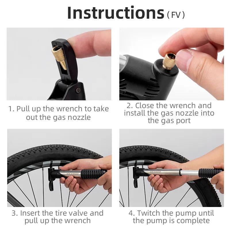 Bomba de bicicleta inteligente | Ligero y compacto. Bomba portátil con 100 PSI - THE G.O.A.T. GROUP